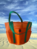 Orange Whale Bag w Orange, Blue, or Kelly Green straps