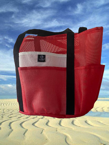 Whale Bags Red Base with Assorted Black, White and Grey