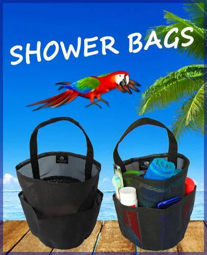 Mesh Shower Bag * Black * 30% off at checkout – Saltwater Canvas® LLC